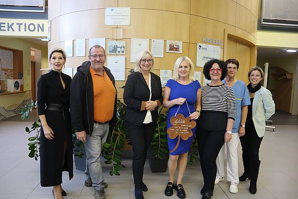 Sabine Jakob, Karl Paul, GF Dr. Silvia Bodi, Dir. Elisabeth Grötzl, PBL Barbara Hagenhofer, Maria Biegler, Mag. Katja Henschl