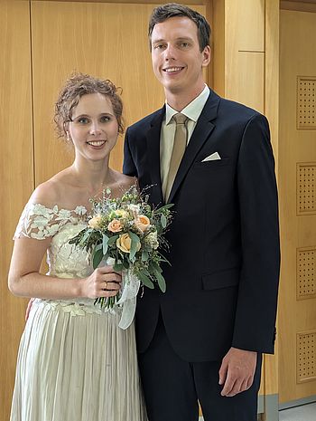 Katharina und Johannes Gomboc lernten sich 2015 im Rahmen ihres Freiwilligen Sozialen Jahres bzw. Zivildienstes im PBZ Vösendorf kennen und heirateten am 14.9.2024 im PBZ Vösendorf. Wir gratulieren ganz herzlich.